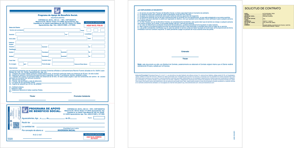 Solicitud de contrato sin distrito PABS