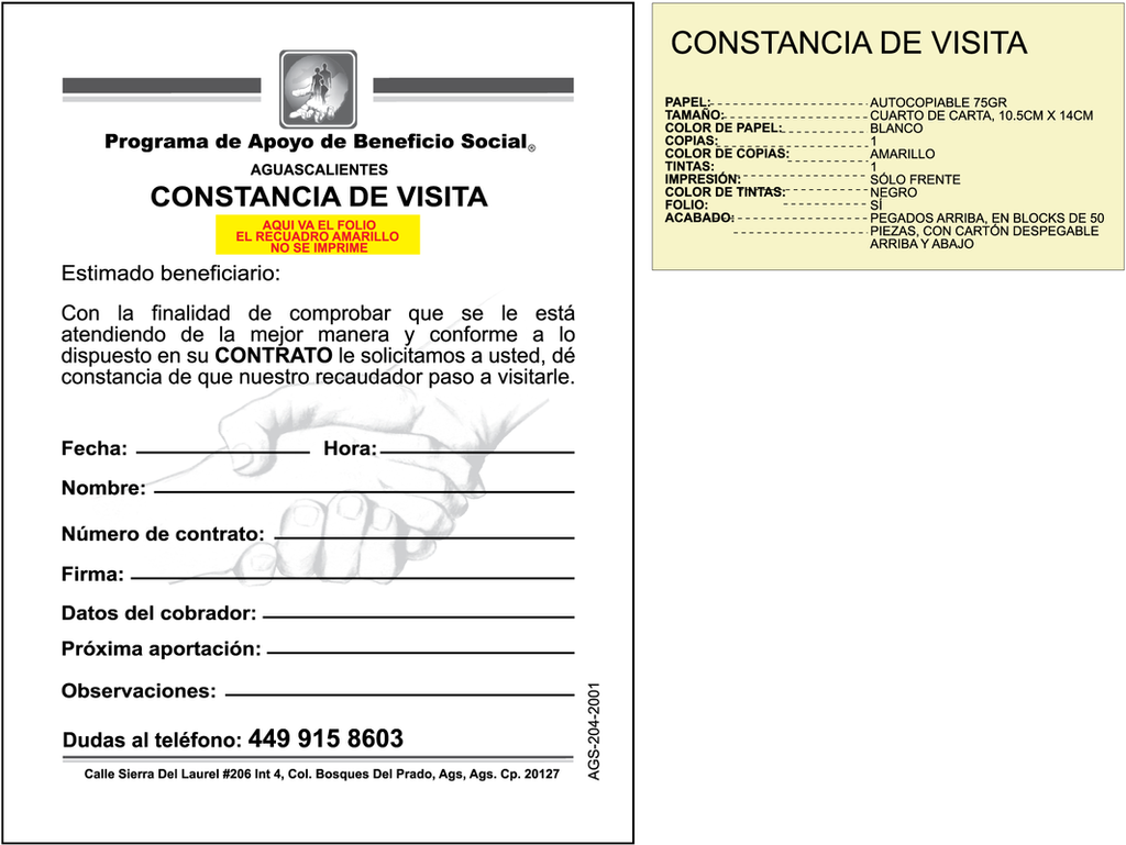 Constancia de visita