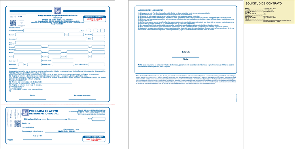 Solicitud de contrato CRACSO