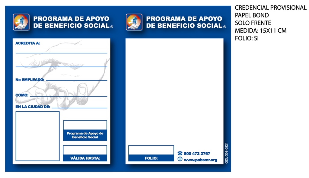 Credencial provisional PABS