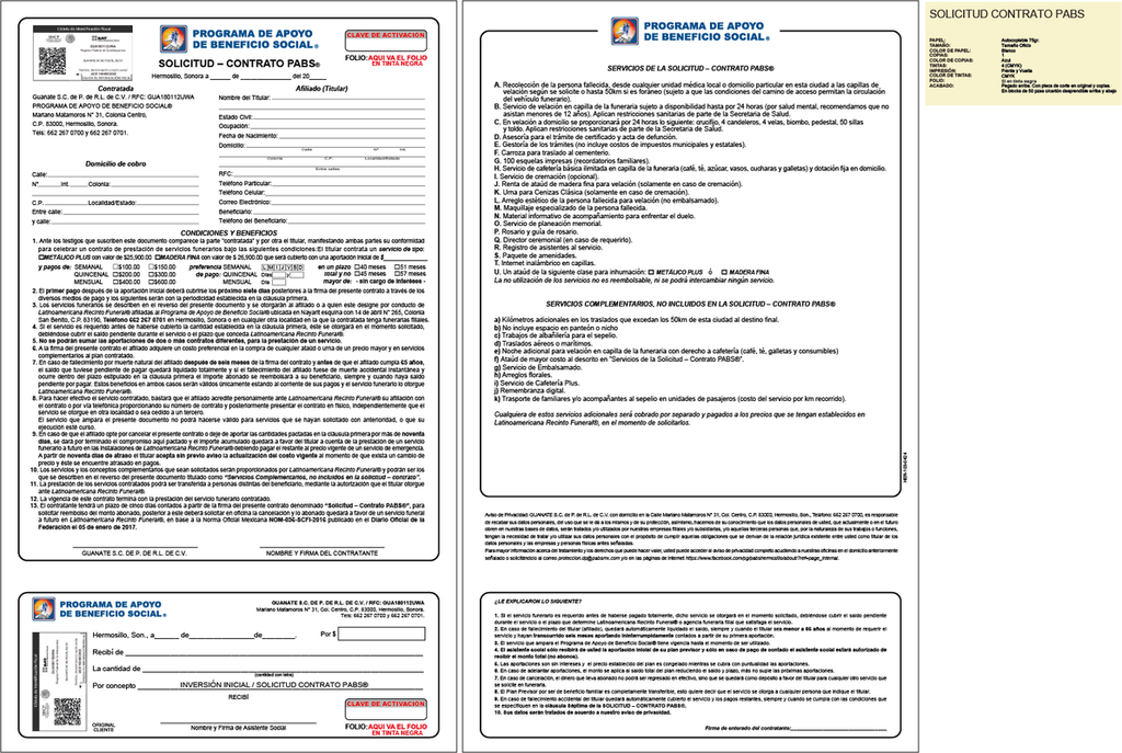 Solicitud contrato PABS