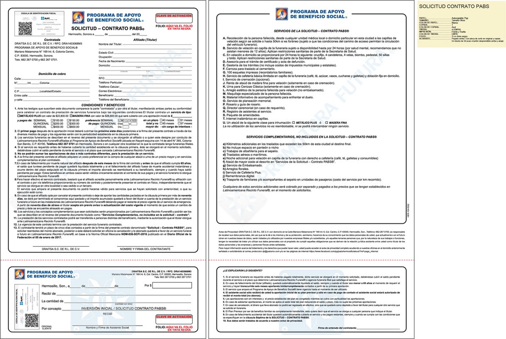 Solicitud contrato PABS DRAITSA