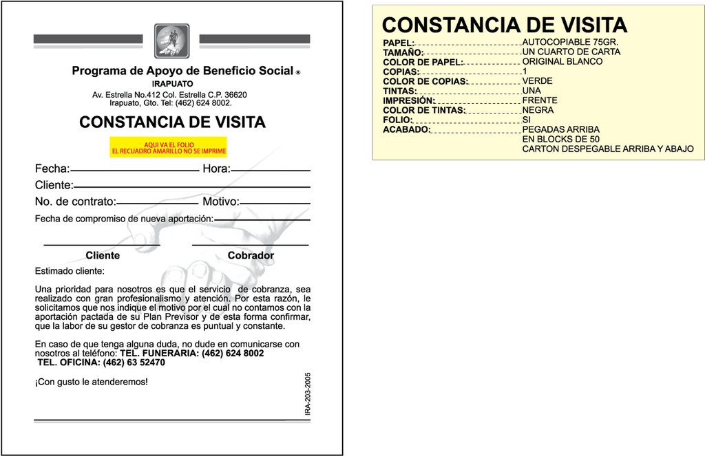 Constancia de visita