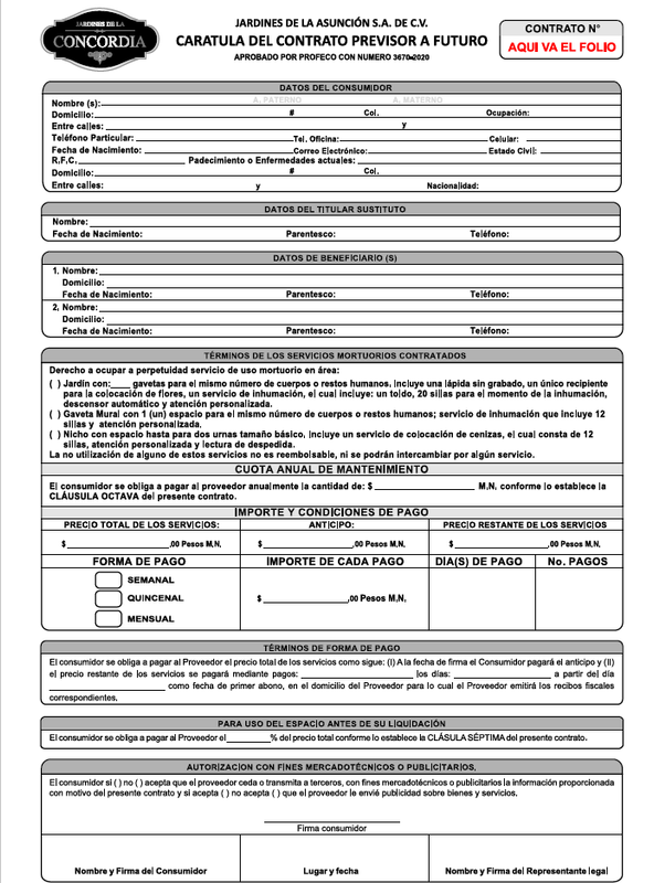 Contrato presentacion serv fune pago