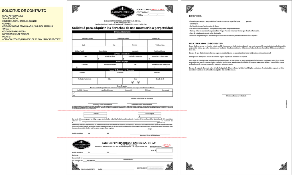 Solicitud de contrato