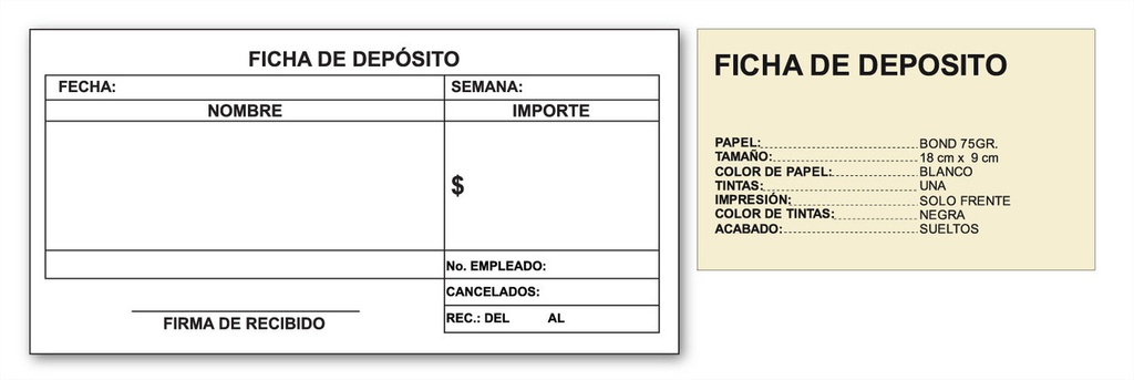 Ficha deposito