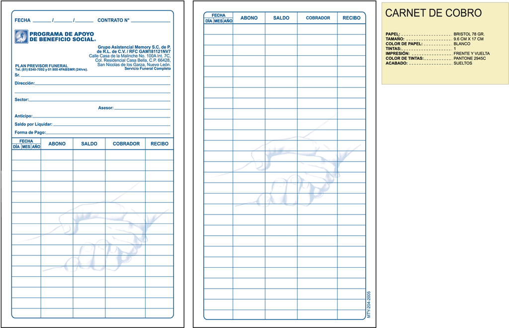 Carnet de Pago GAM TAZ