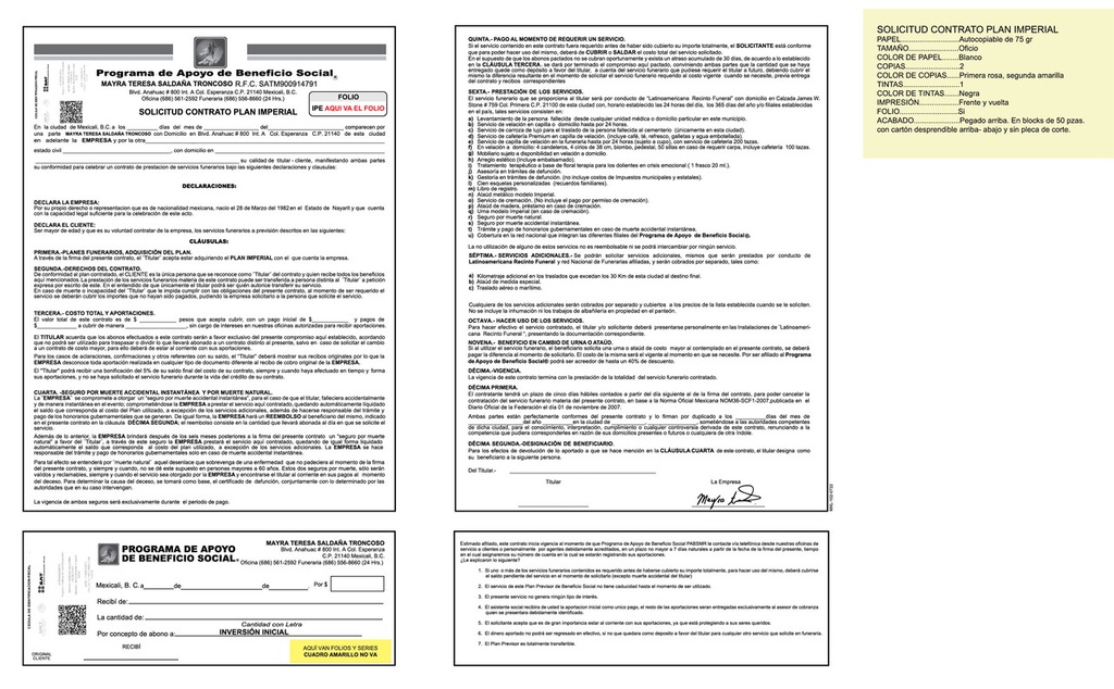 Solicitud contrato plan imperial MS