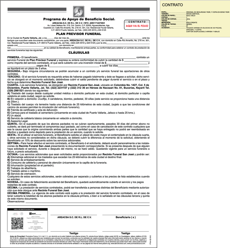 Contrato AREACSA