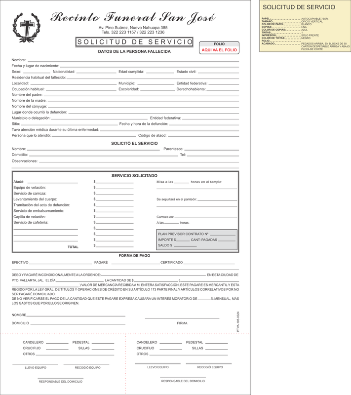 Solicitud de Servicios Pino S.