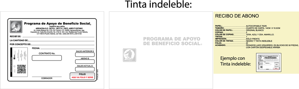 Recibo de abono AREACSA