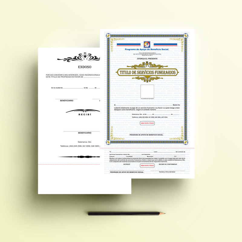 Titulo de servicios funerarios