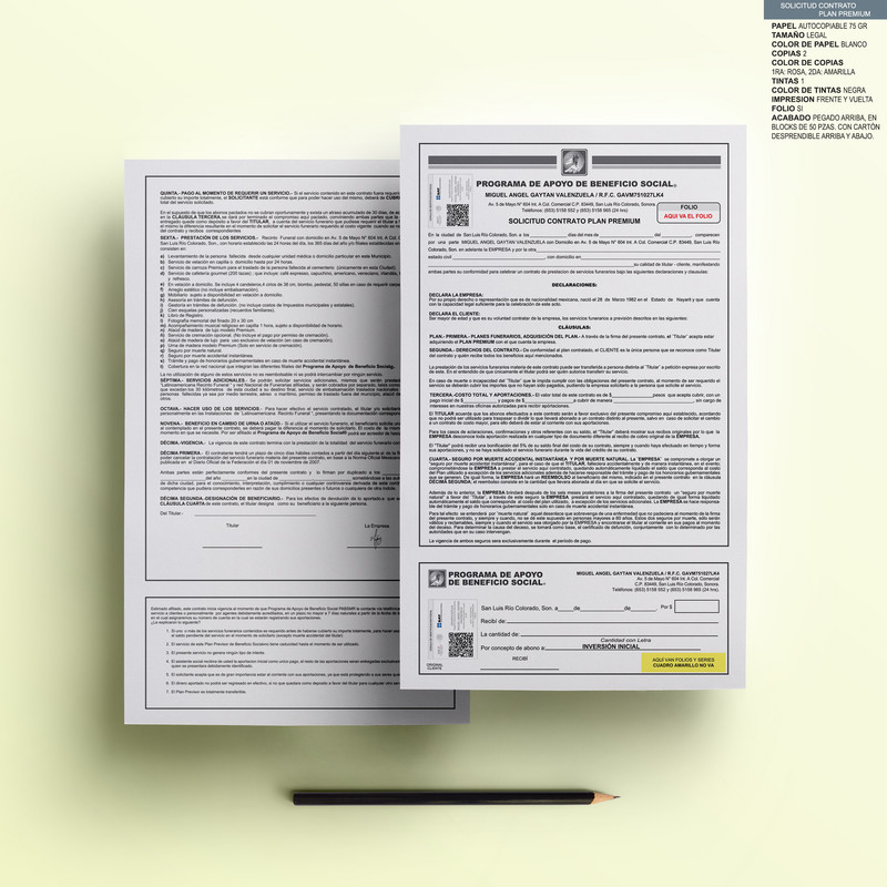 Solicitud Contrato Plan Premium