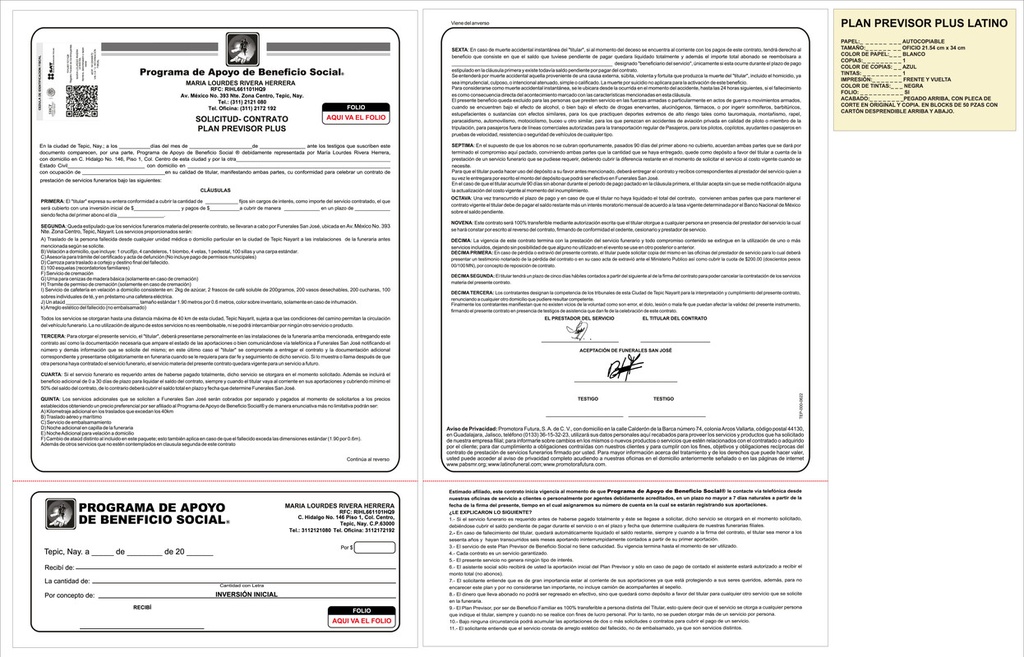 Solicitud Contrato Plan Previsor Plus LR