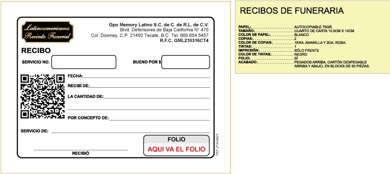 Recibo de cobro LRF GML