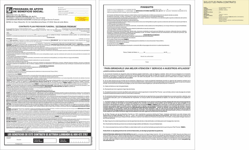 Contrato estandar premium Ixtlahuaca
