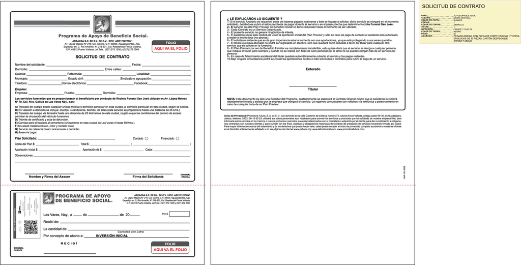 Solicitud de contrato AREACSA