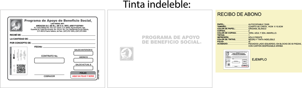 Recibo de abono AREACSA