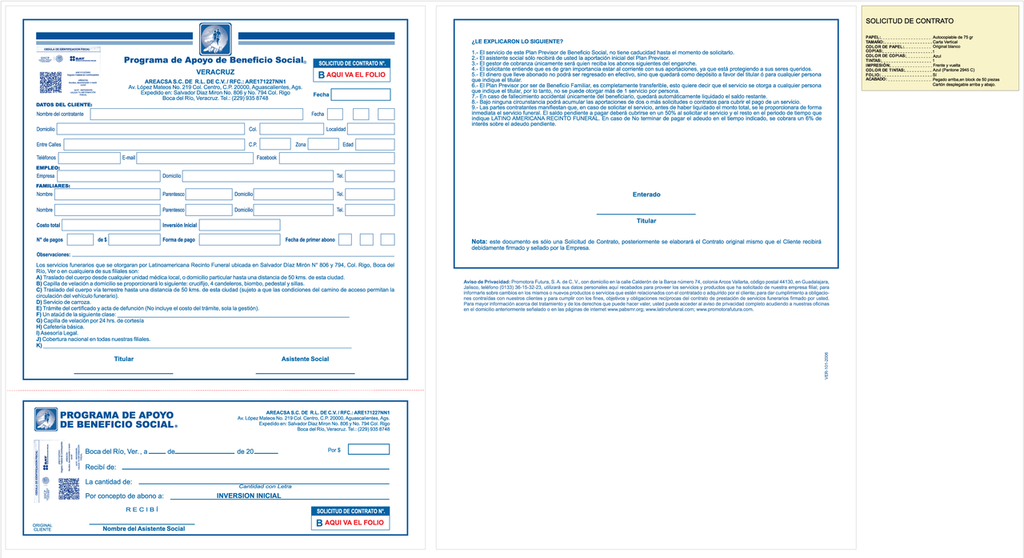 Solicitud de contrato AREACSA