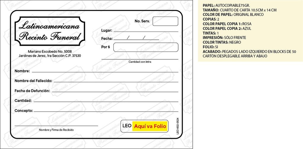 Recibos Adicionales LRF
