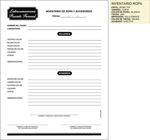 [ACAP-602] Inventario de ropa