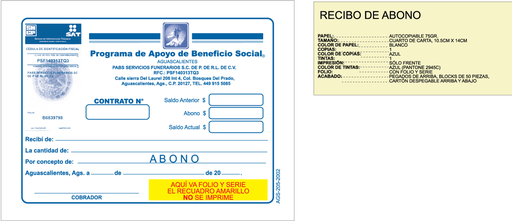 [AGS-205] Recibo de abono sin distrito PABS