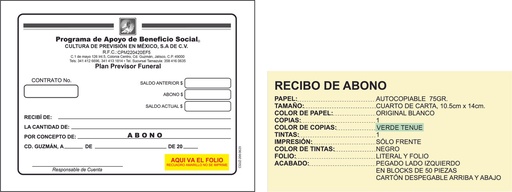 [CGUZ-206] Recibo de Abono CPM