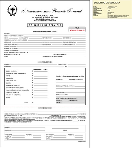 [CHIH-107] Solicitud de Servicio