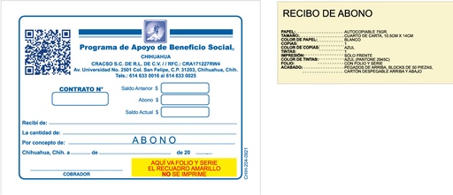 [CHIH-204] Recibo de Abono PABS CRACSO