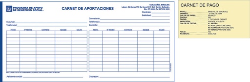 [CUL-203] Carnet de Aportaciones