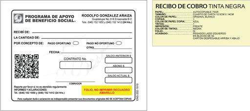 [ENS-202] Recibo de cobro Rodolfo