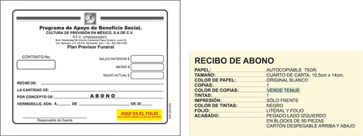 [HER-209] Recibo de Abono CPM