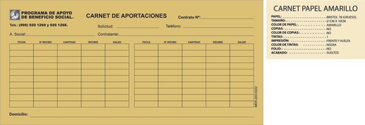 [MER-203] Carnet de aportaciones
