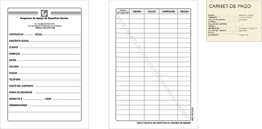 [MEX-202] Carnet de Pagos