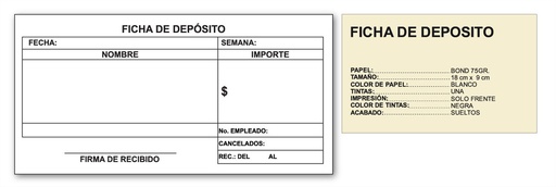 [MONC-206] Ficha deposito