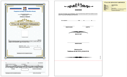 [MTY-301] Titulo de servicios funerarios