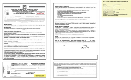 [MXL-101] Solicitud contrato cremacion directa MS