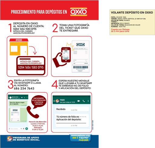 [MXL-406] Volante Deposito Oxxo