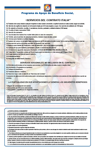 [MZT-103] Solicitud contrato plan previsor italia premium