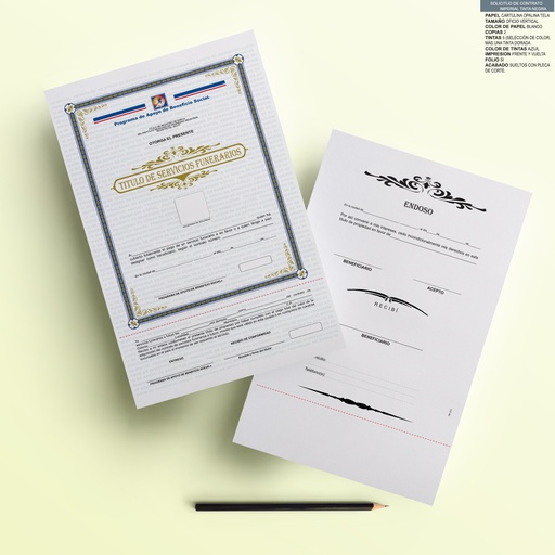 [PF-311] Titulos de servicios funerarios