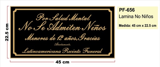 [PF-656] Lamina NO Niños