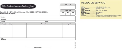 [PTVA-205] Recibo de Servicio