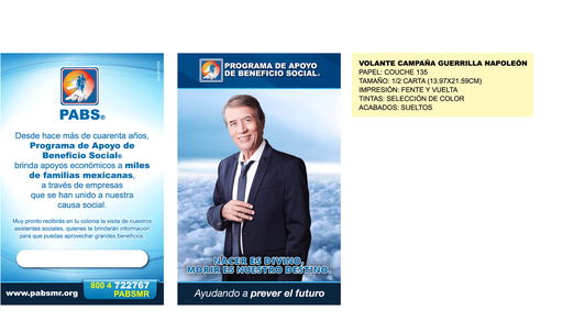 [PUE-403] Volante campaña guerrilla Napoleón tradicional
