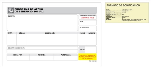 [TEP-202] Formato de Bonificacion