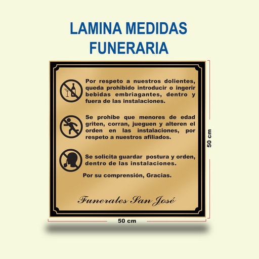 [TEP-602] Lamina medidas funeraria