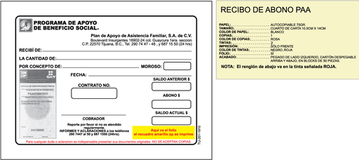 [TIJ-201] Recibos de abono PAAF