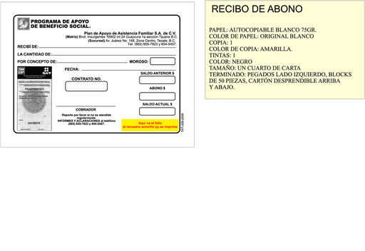 [TKT-208] Recibos de abono