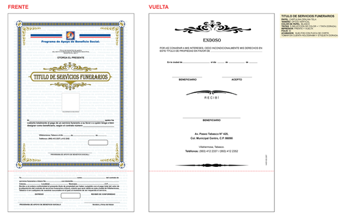 [VHER-302] Titulo de servicios funerarios