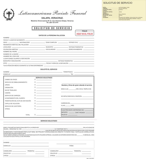 [XAL-102] Solicitud de servicios