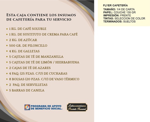 [GDL-607] Flyer LRF contenido de cafetería